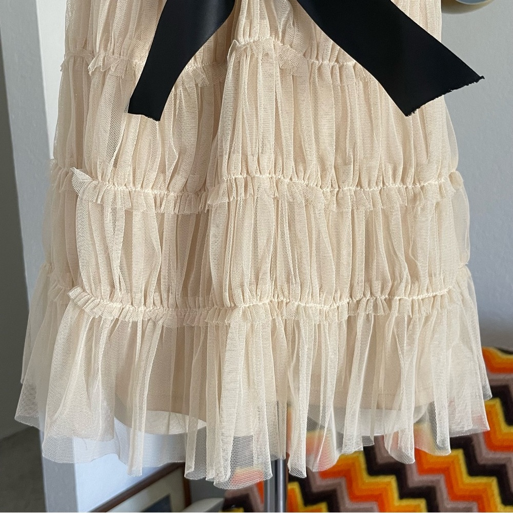 Lucky Brand Tiered Tulle Bow Tank Top Babydoll Dollcore - Picture 6 of 10